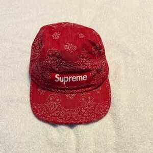Supreme Red Paisley Cap